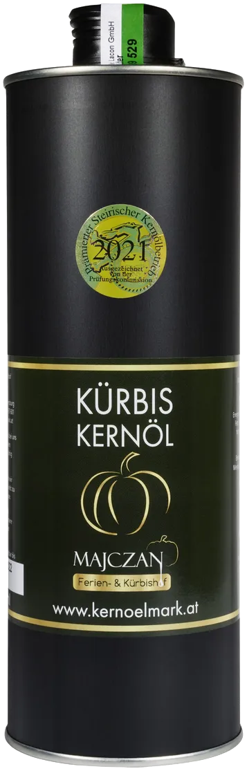 1-Liter-Dose Steirisches Kürbiskernöl g.g.A. vom Ferien- und Kürbishof Majczan